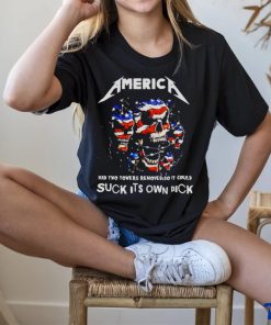 2023 Nice Skull America Had Two Towers Removed So It Could Suck It’s Own Dick American Flag hoodie, sweater, longsleeve, shirt v-neck, t-shirt