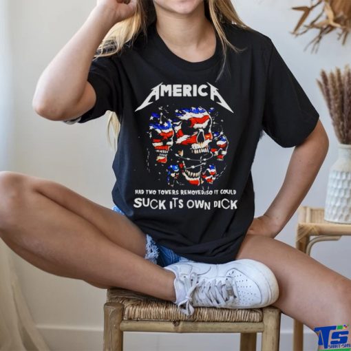 2023 Nice Skull America Had Two Towers Removed So It Could Suck It’s Own Dick American Flag hoodie, sweater, longsleeve, shirt v-neck, t-shirt