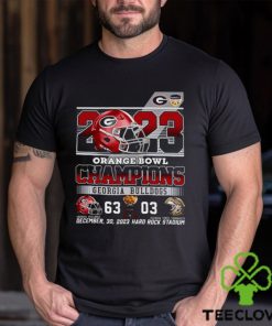 2023 Orange Bowl Champions Georgia Bulldogs 63 3 Florida State Seminoles December 30 2023 At Hard Rock Stadium T Shirt