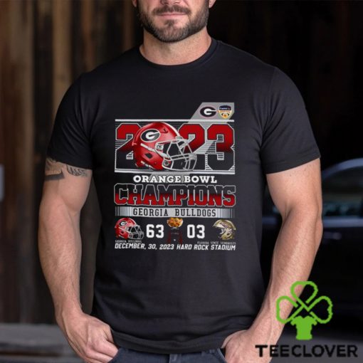 2023 Orange Bowl Champions Georgia Bulldogs 63 3 Florida State Seminoles December 30 2023 At Hard Rock Stadium T Shirt