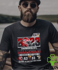 2023 Orange Bowl Champions Georgia Bulldogs 63 3 Florida State Seminoles December 30 2023 At Hard Rock Stadium T Shirt