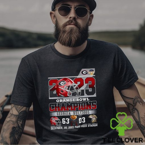 2023 Orange Bowl Champions Georgia Bulldogs 63 3 Florida State Seminoles December 30 2023 At Hard Rock Stadium T Shirt