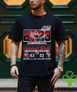 2023 Orange Bowl Champions Georgia Bulldogs 63 3 Florida State Seminoles December 30 2023 At Hard Rock Stadium T Shirt