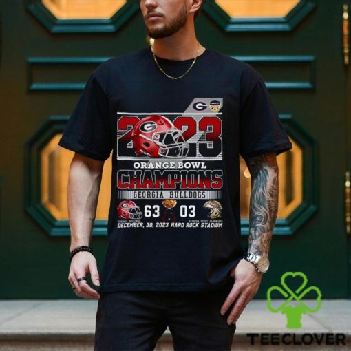 2023 Orange Bowl Champions Georgia Bulldogs 63 3 Florida State Seminoles December 30 2023 At Hard Rock Stadium T Shirt
