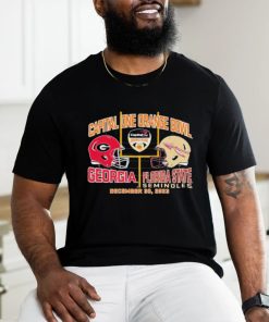 2023 Orange Bowl Georgia Bulldogs vs. Florida State Seminoles Dueling Helmet Shirt