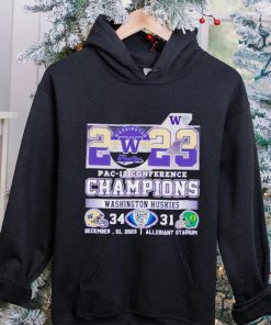 2023 Pac 12 Conference Champions Washington Huskies 34 31 hoodie, sweater, longsleeve, shirt v-neck, t-shirt