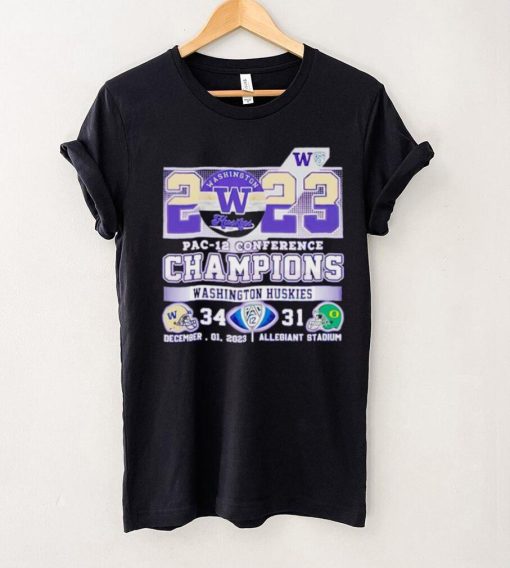 2023 Pac 12 Conference Champions Washington Huskies 34 31 hoodie, sweater, longsleeve, shirt v-neck, t-shirt