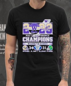 2023 Pac 12 Conference Champions Washington Huskies 34 31 hoodie, sweater, longsleeve, shirt v-neck, t-shirt