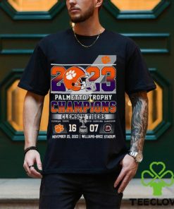 2023 Palmetto Trophy Champions Clemson Tigers 16 – 07 South Carolina Gamecocks November 25, 2023 Williams Brice Stadium T Shirt