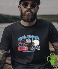 2023 Peach Bowl Ole Miss Rebels vs. Penn State Nittany Lions Helmet Shirt 3 2023 Peach Bowl Ole Miss Rebels vs. Penn State Nittany Lions Helmet Shirt