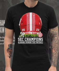 2023 SEC Champions Alabama Crimson Tide Helmet Time Shirt