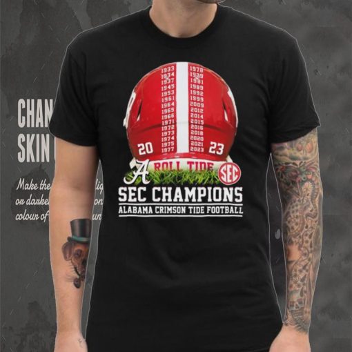 2023 SEC Champions Alabama Crimson Tide Helmet Time Shirt