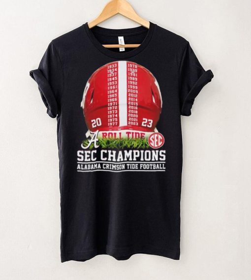 2023 SEC Champions Alabama Crimson Tide Helmet Time Shirt