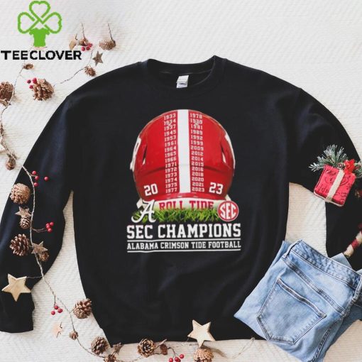 2023 SEC Champions Alabama Crimson Tide Helmet Time Shirt