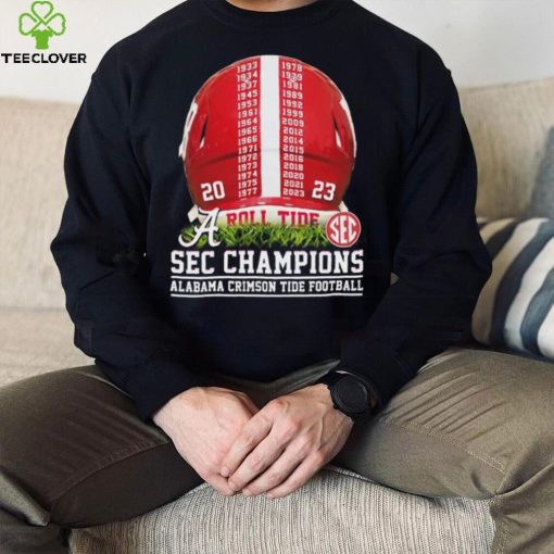 2023 SEC Champions Alabama Crimson Tide Helmet Time Shirt