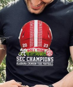 2023 SEC Champions Alabama Crimson Tide Helmet Time Shirt