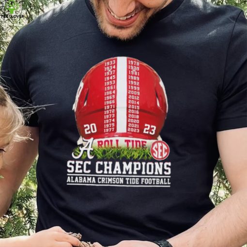 2023 SEC Champions Alabama Crimson Tide Helmet Time Shirt