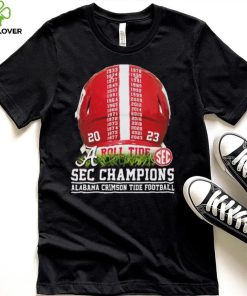 2023 SEC Champions Alabama Crimson Tide Helmet Time Shirt