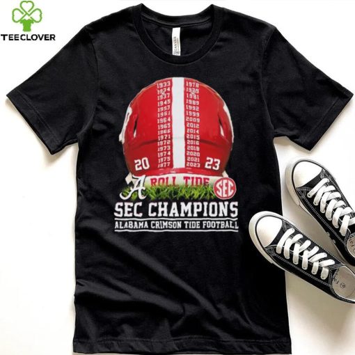 2023 SEC Champions Alabama Crimson Tide Helmet Time Shirt