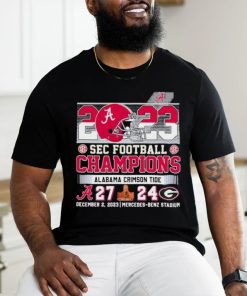 2023 SEC Football Champions Alabama Crimson Tide 27 24 Georgia Bulldogs Shirt