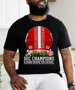 2023 Sec Champions Alabama Crimson Tide Helmet Time Shrit