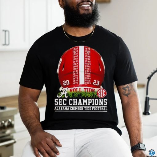 2023 Sec Champions Alabama Crimson Tide Helmet Time Shrit