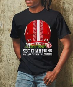 2023 Sec Champions Alabama Crimson Tide Helmet Time Shrit