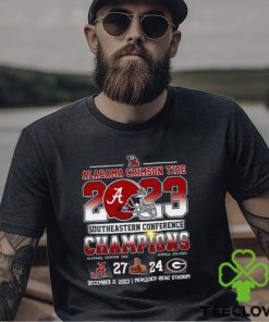 2023 Southeastern Conference Champions Alabama Crimson Tide 27 – 24 Georgia Bulldogs December Mercedes Benz Stadium T Shirt