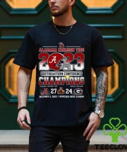 2023 Southeastern Conference Champions Alabama Crimson Tide 27 – 24 Georgia Bulldogs December Mercedes Benz Stadium T Shirt