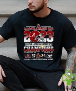 2023 Southeastern Conference Champions Alabama Crimson Tide 27 – 24 Georgia Bulldogs December Mercedes Benz Stadium T Shirt