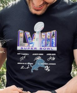 2023 Super Bowl LVIII Detroit Lions Signatures Logo Shirt