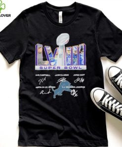 2023 Super Bowl LVIII Detroit Lions Signatures Logo Shirt