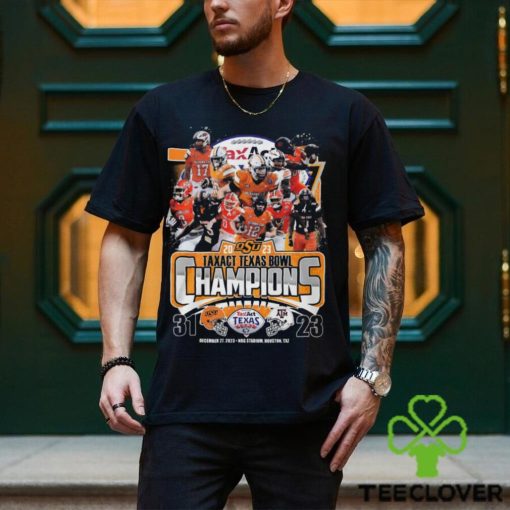 2023 Taxact Texas Bowl Champions Oklahoma State Cowboys T Shirt