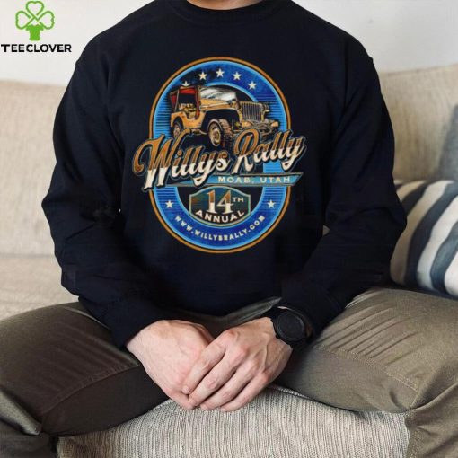 2023 Willys Rally Moab Utah 14th Annual logo hoodie, sweater, longsleeve, shirt v-neck, t-shirt