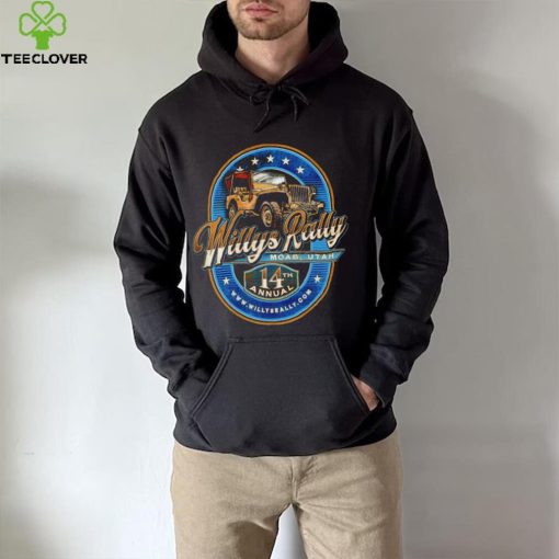 2023 Willys Rally Moab Utah 14th Annual logo hoodie, sweater, longsleeve, shirt v-neck, t-shirt