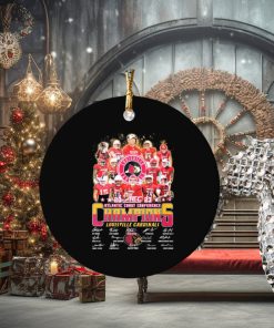 2023 atlantic coast conference champions louisville cardinals signatures ornament Circle