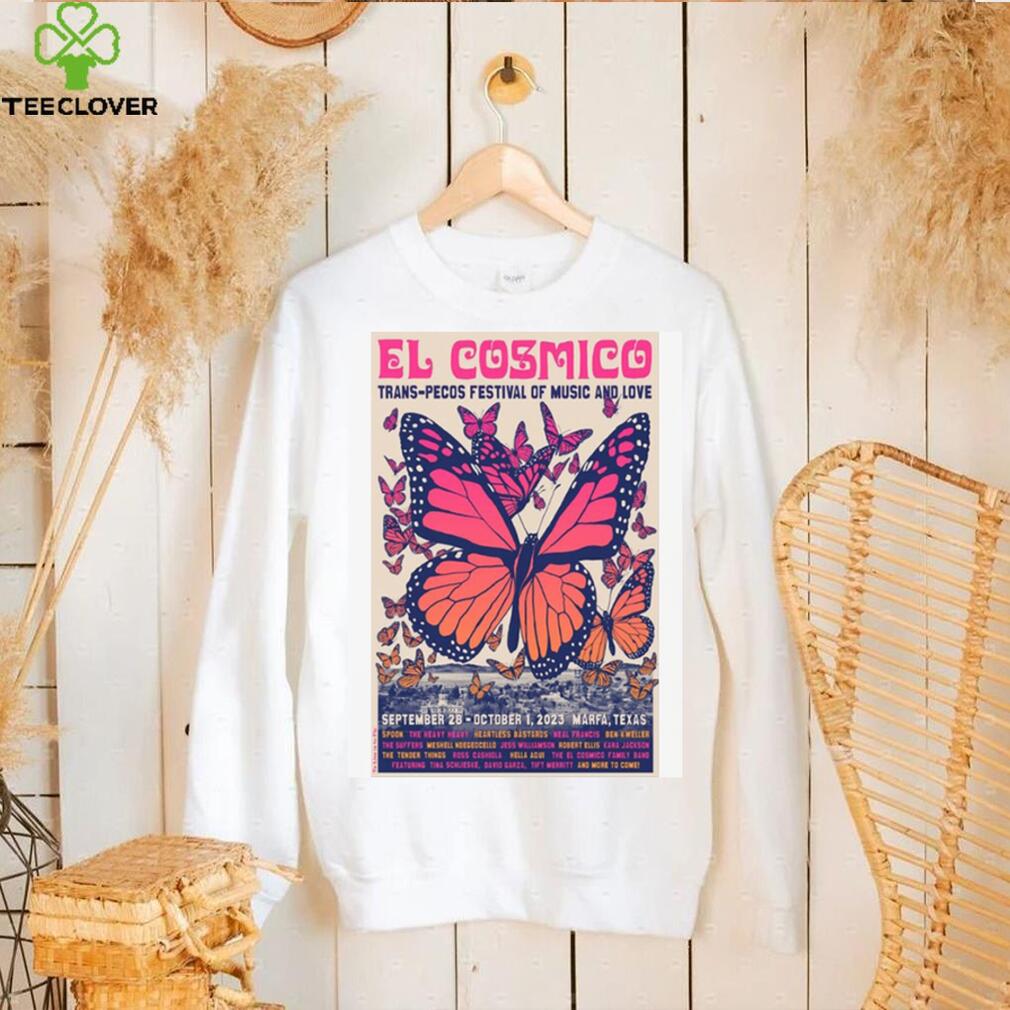 2023 el cosmico trans pecos festival of music and love poster shirt 2023 el cosmico trans pecos festival of music and love poster shirt