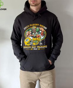 2023 playoff bound Green Bay Packers go pack go mascot helmet logo est 1919 hoodie, sweater, longsleeve, shirt v-neck, t-shirt