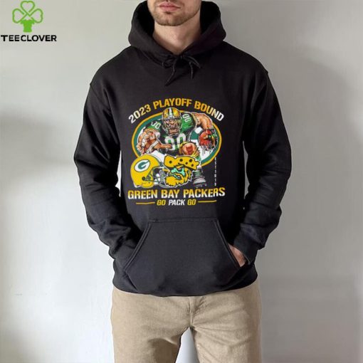 2023 playoff bound Green Bay Packers go pack go mascot helmet logo est 1919 hoodie, sweater, longsleeve, shirt v-neck, t-shirt