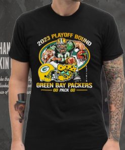 2023 playoff bound Green Bay Packers go pack go mascot helmet logo est 1919 hoodie, sweater, longsleeve, shirt v-neck, t-shirt