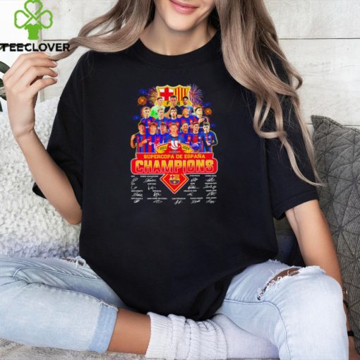 2023–2024 Supercopa de España Champions FC Barcelona player signatures logo firework hoodie, sweater, longsleeve, shirt v-neck, t-shirt