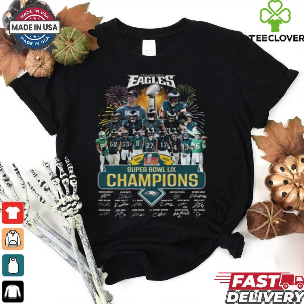 2024 2025 Super Bowl LIX Champions Philadelphia Eagles T Shirt 2024 2025 Super Bowl LIX Champions Philadelphia Eagles T Shirt