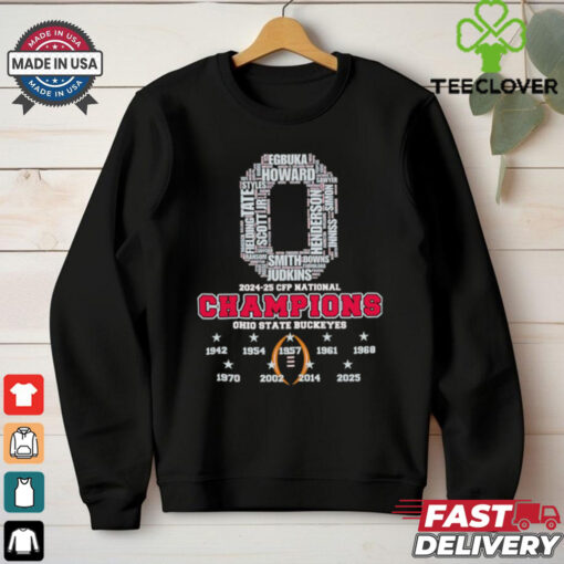 2024 25 CFP National Champions Ohio State Buckeyes shirt
