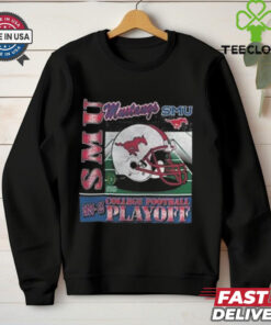 2024 25 College Football Playoff Helmet Southern Methodist Mustangs NCAA Division Helmet Shirt