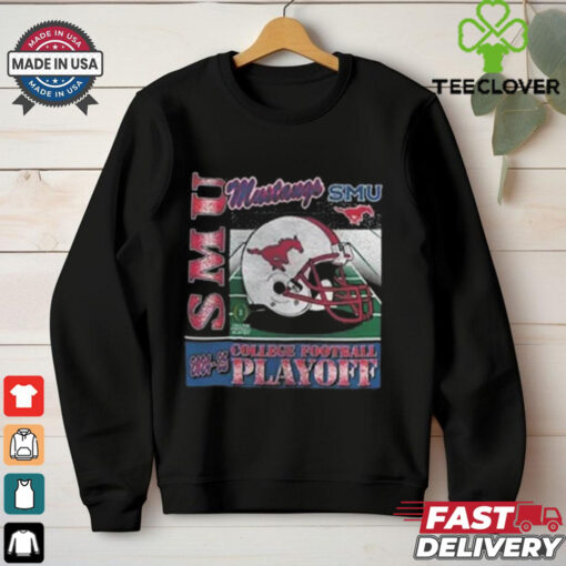 2024 25 College Football Playoff Helmet Southern Methodist Mustangs NCAA Division Helmet Shirt
