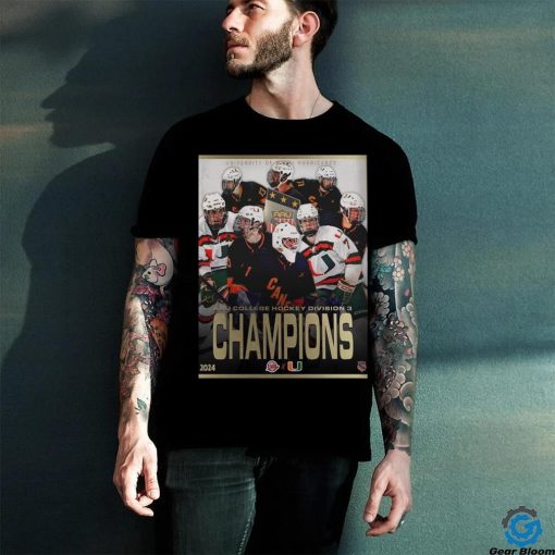 2024 AAU College Hockey Division 3 Champions Are University Of Miami Hurricanes Wall shirt