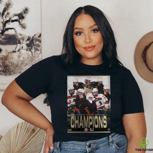 2024 AAU College Hockey Division 3 Champions Are University Of Miami Hurricanes Wall shirt