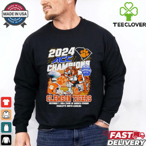 2024 ACC Champions Clemson Tigers football mascot shirt