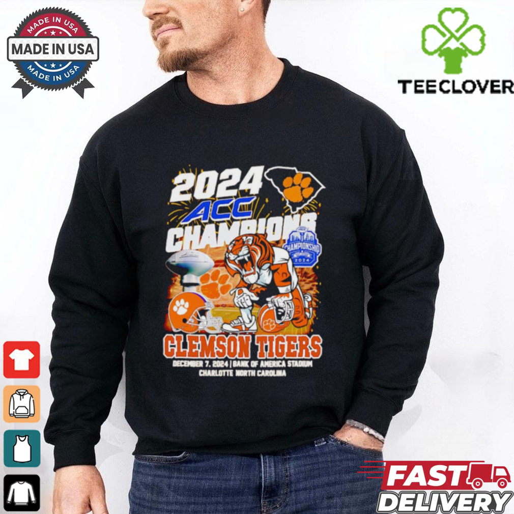 2024 ACC Champions Clemson Tigers football mascot shirt 2024 ACC Champions Clemson Tigers football mascot shirt