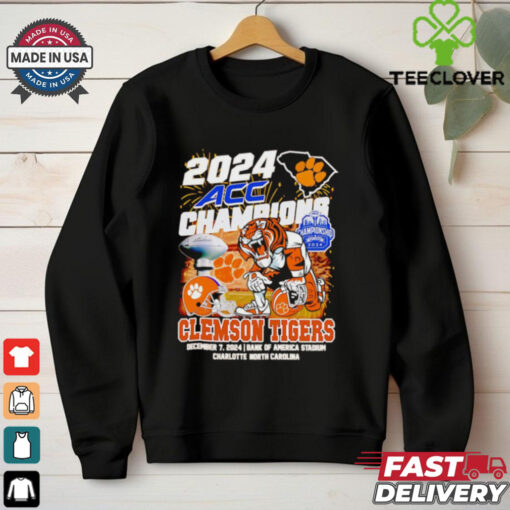 2024 ACC Champions Clemson Tigers football mascot shirt